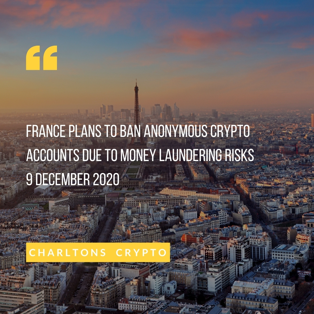 France plans to ban anonymous crypto accounts due to money laundering risks 9 December 2020