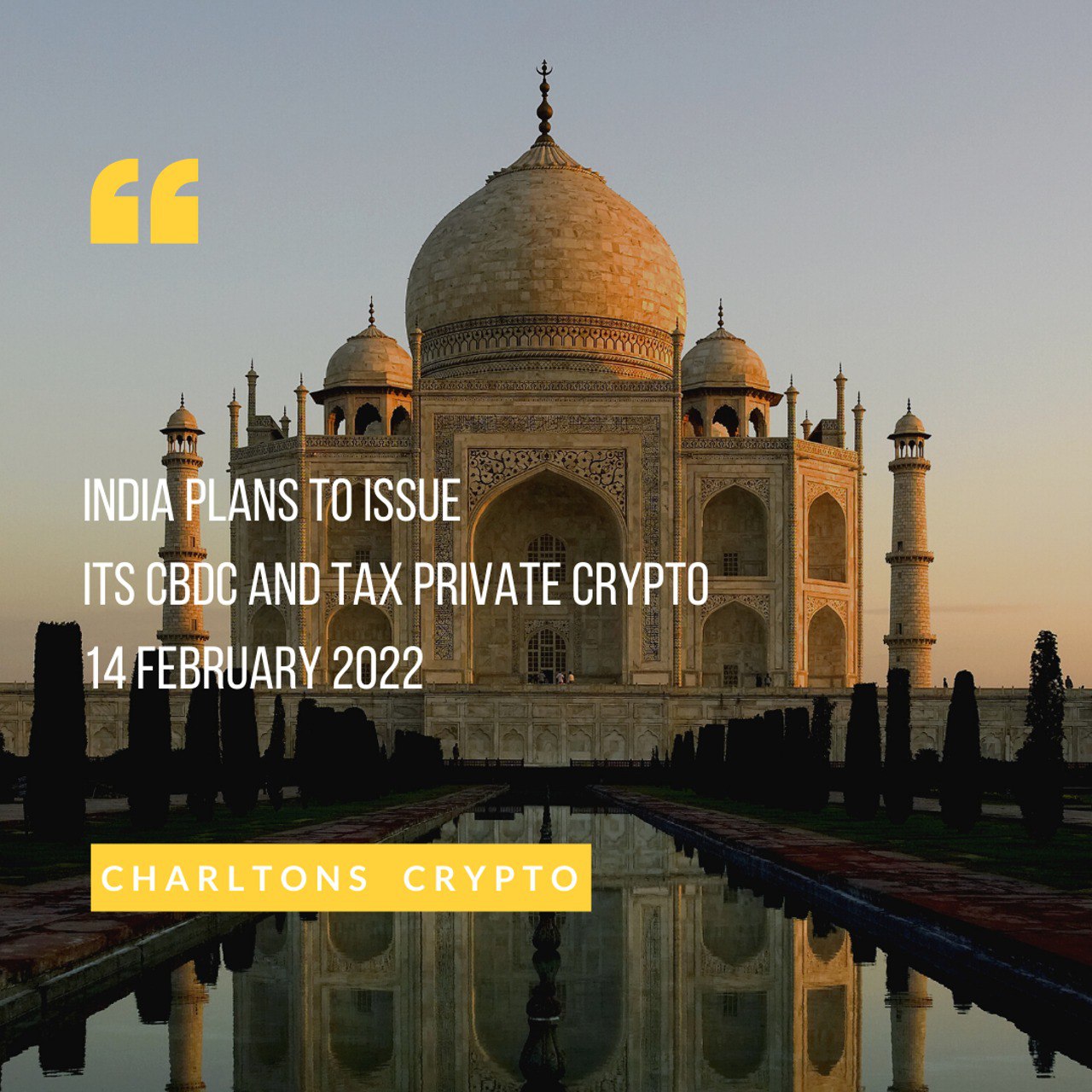 India plans to issue its CBDC and tax private crypto 14 February 2022