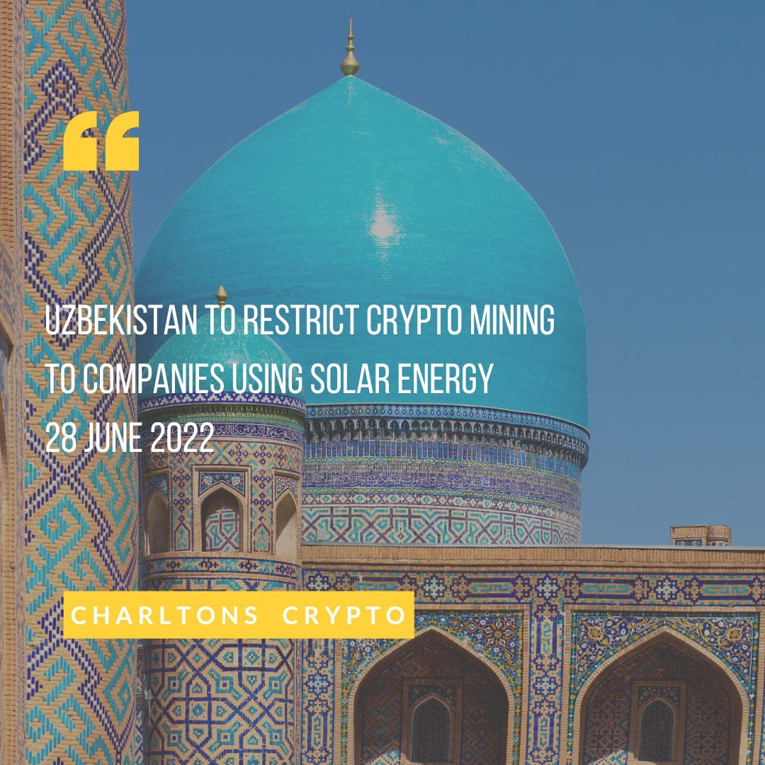 Uzbekistan to Restrict Crypto Mining to Companies Using Solar Energy