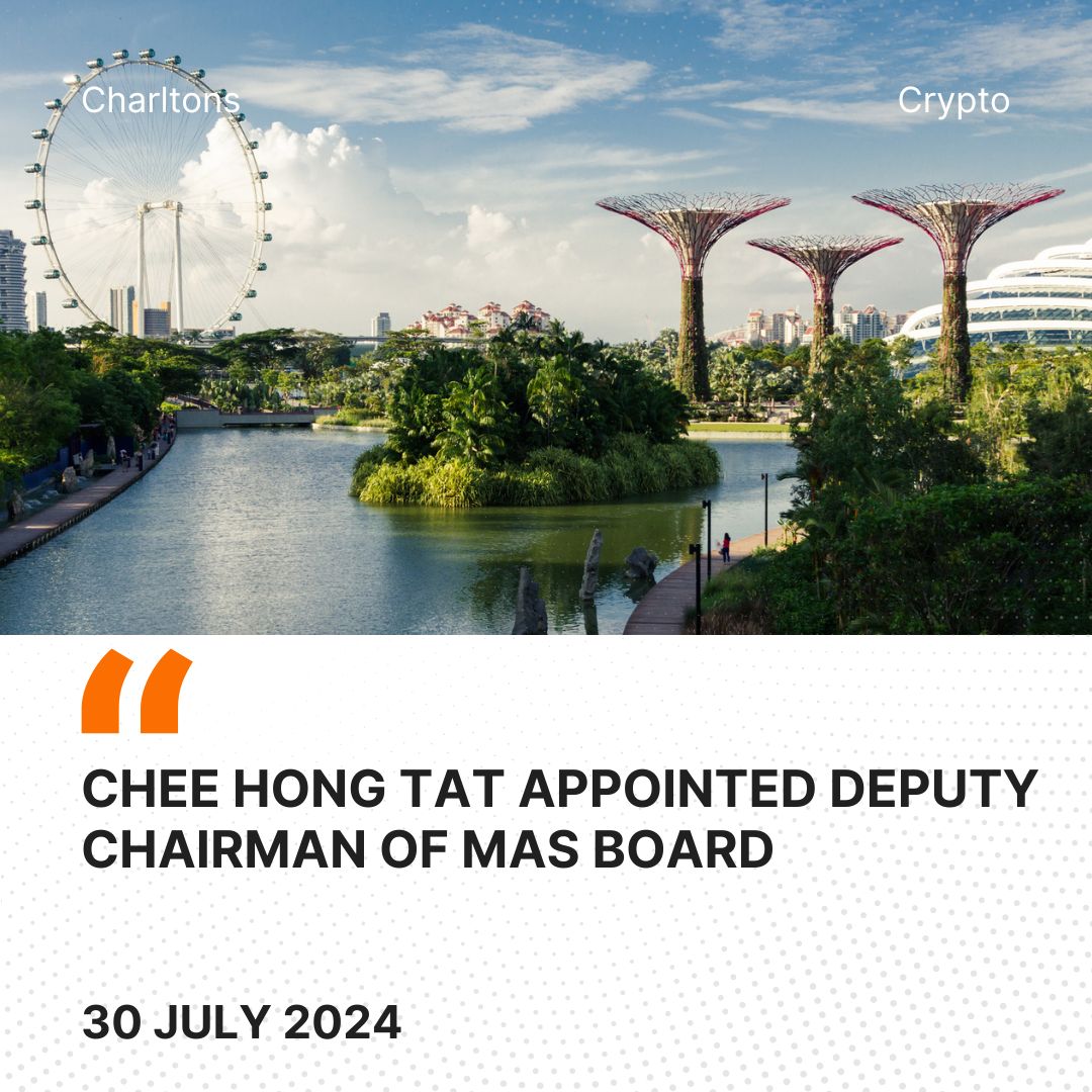 Chee Hong Tat Appointed Deputy Chairman of MAS Board