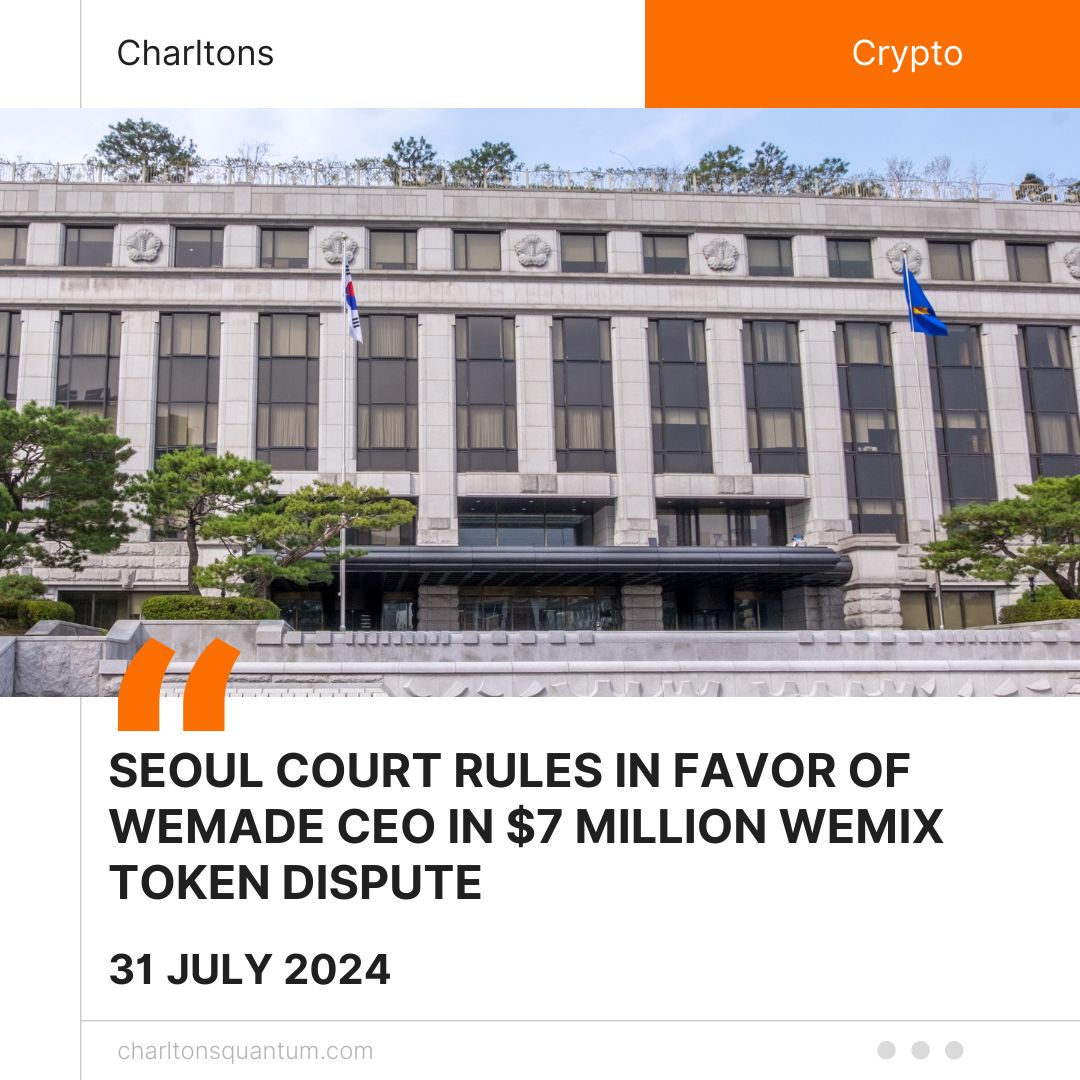 Seoul Court Rules in Favor of Wemade CEO in  Million WEMIX Token Dispute