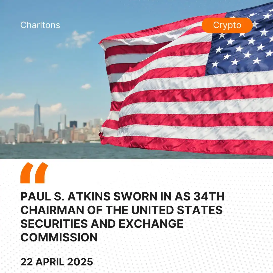 Paul S. Atkins Sworn In as 34th Chairman of the United States Securities and Exchange Commission