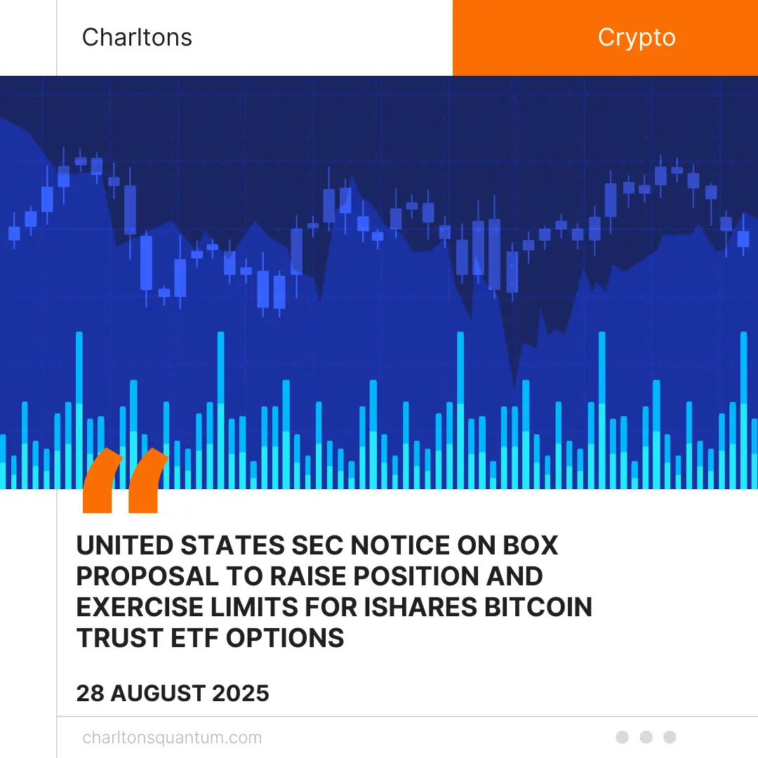 United States SEC Notice on BOX Proposal to Raise Position and Exercise Limits for iShares Bitcoin Trust ETF Options