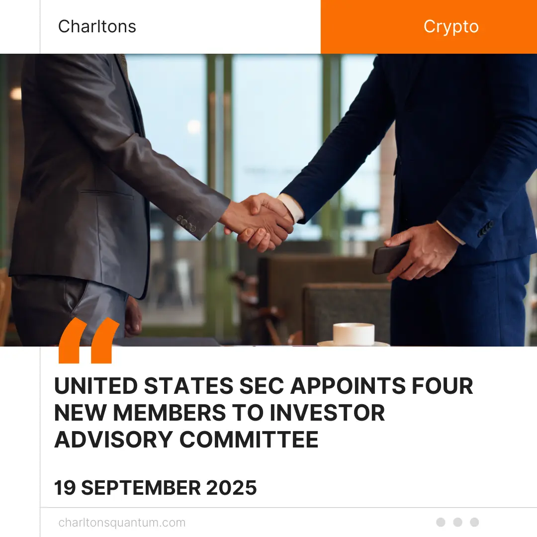 United States SEC Appoints Four New Members to Investor Advisory Committee