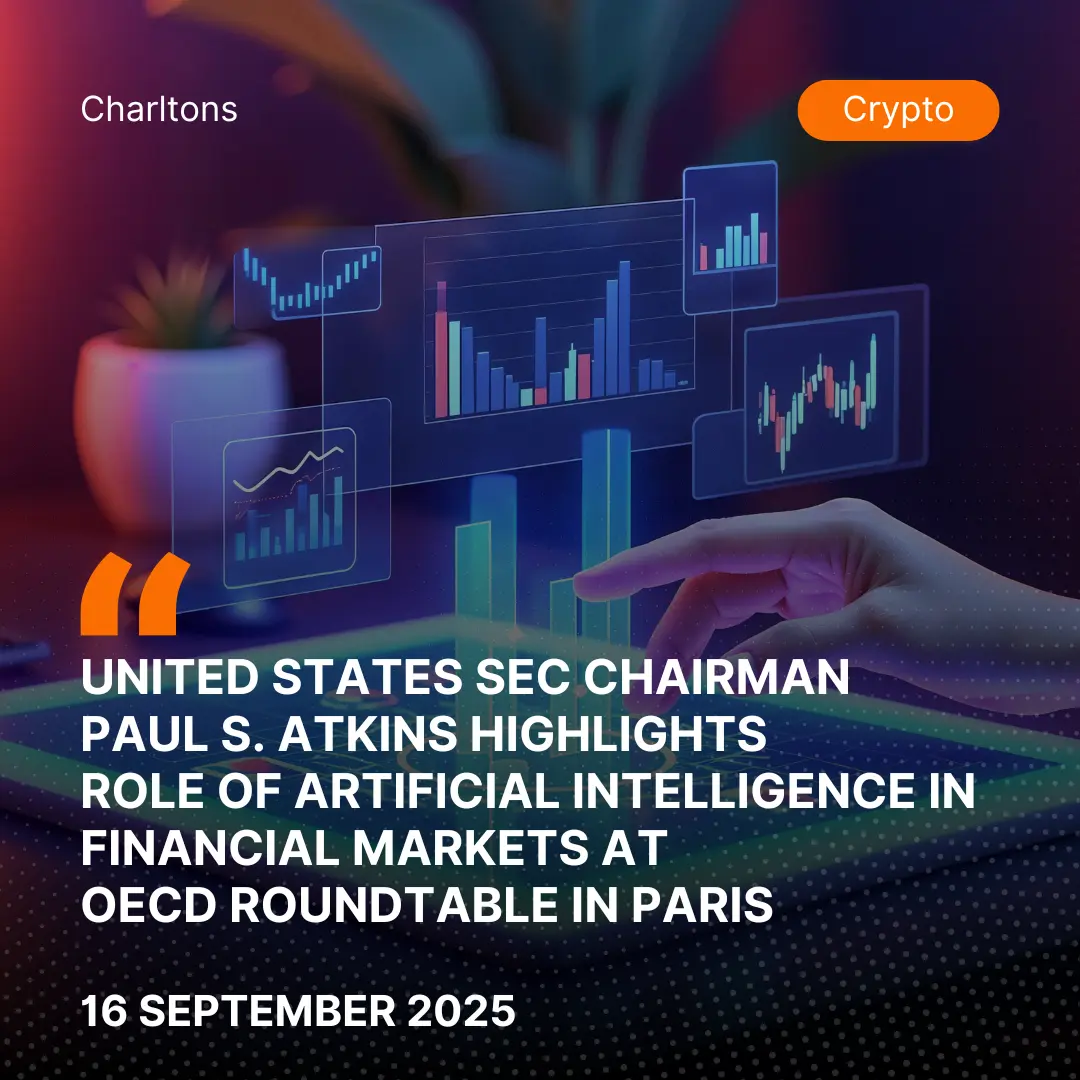 United States SEC Chairman Paul S. Atkins Highlights Role of Artificial Intelligence in Financial Markets at OECD Roundtable in Paris
